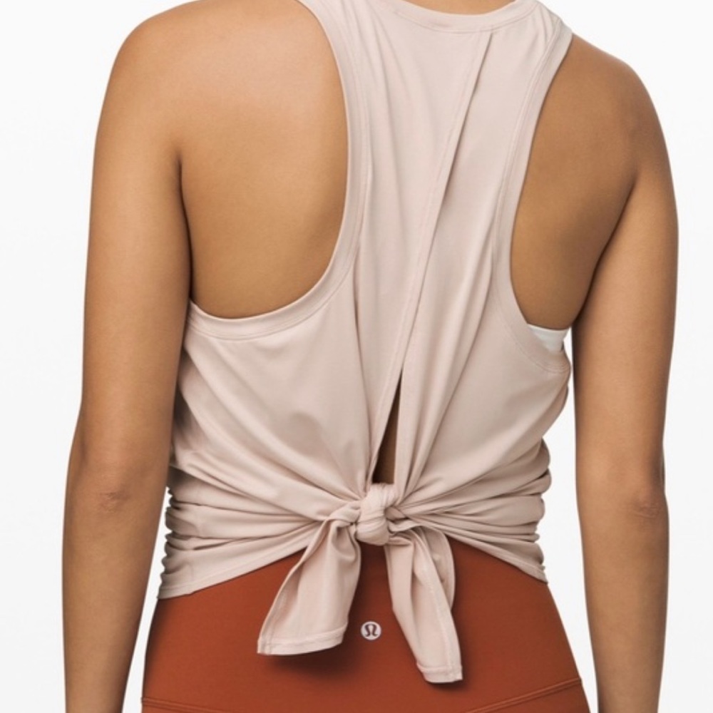Lululemon all tied up tank light pink 6